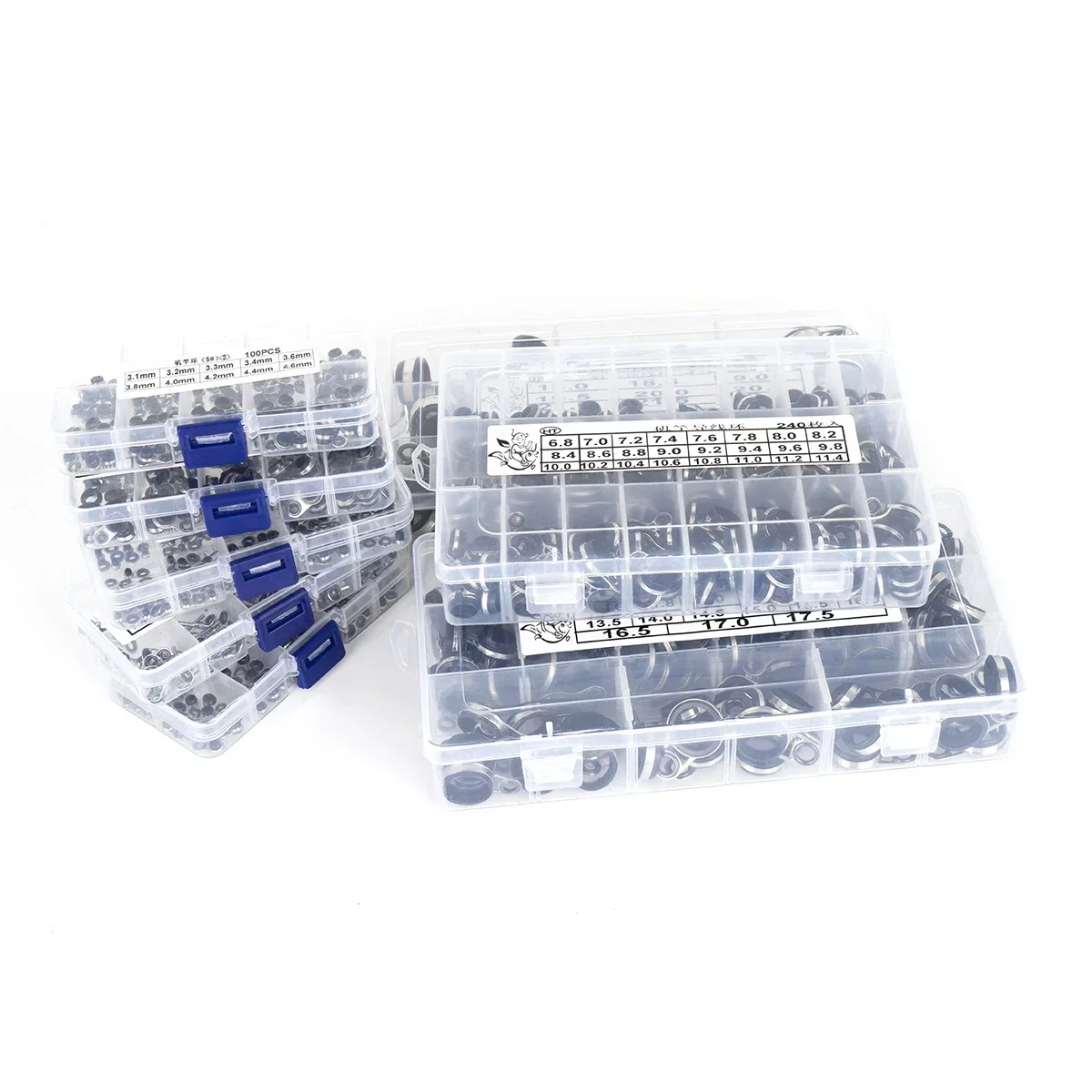 

Stainless Steel Fishing Rod Guides Rings Tips Line Rings Pole Rod Repair Kit DIY Eye Rings Mixed Size Fishing Accessories