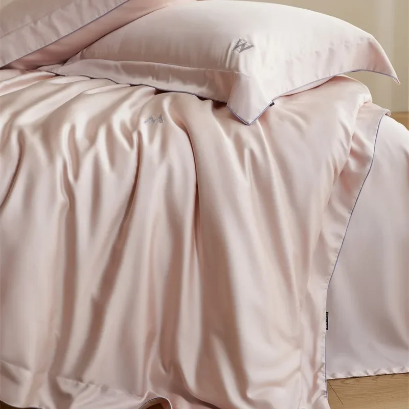 

Летнее шелковое раздвижное постельное белье Lanjing Tencel из 4 предметов, 160