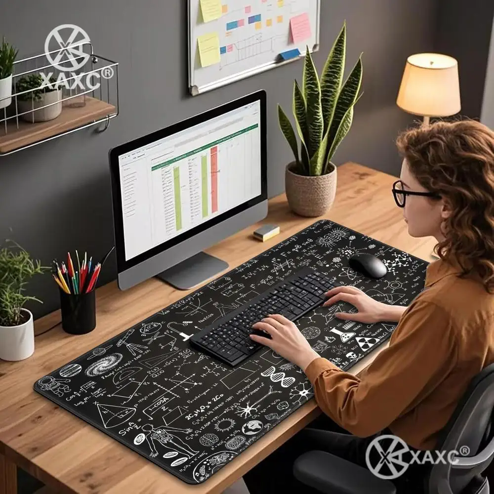 Hot Sell Science Formula Mouse Pad Desk Cute Math Cushion Extended Gaming Keyboard Mats Large Gamer Non-Slip Mausepad XAXC