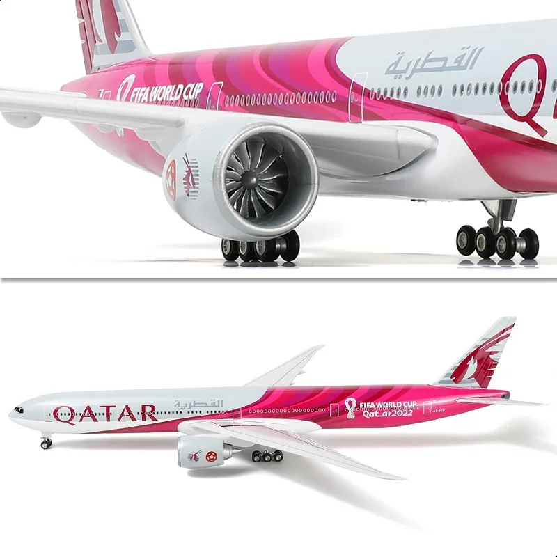 

47CM 1/157 Scale Boeing B777 Aircraft Qatar Air Airlines Model Diecast Resin Plane Airplane Collection Display Toys Gifts