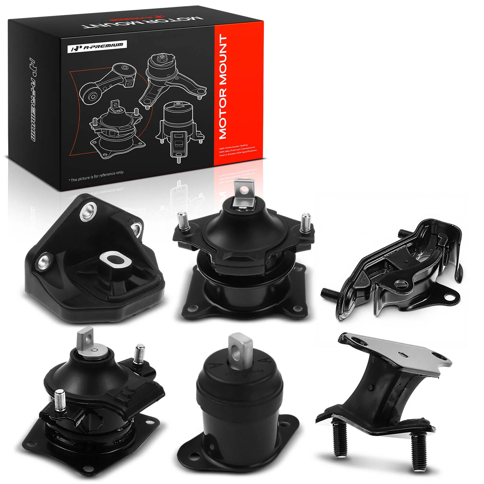 A-Premium 6pcs Engine Motor & Transmission Mount for Honda Accord 2003-2007