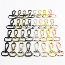 1pcs Metal Snap Hook Swivel Eye Trigger Clip Clasp Oval Ring Colorful for Leather Craft Bag Strap Belt Webbing 16/19/25/32/38mm