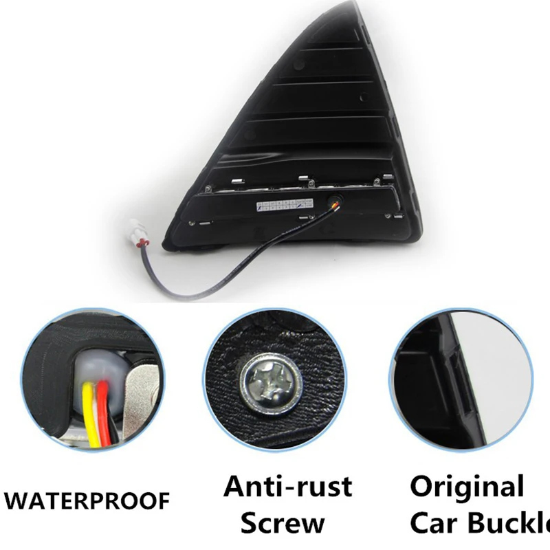 자동차 스타일링 자동 Led Drl 일광 자동차 주간 주행등 세트, 포드 포커스 3 2012 2013 2014 2015 안개등 포함, 2 개/세트