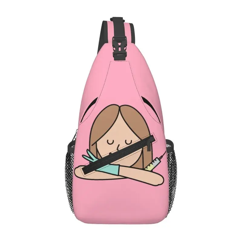 

Custom Enfermera En Apuros Doctor Nurse Medical Sling Chest Crossbody Bag Men Casual Shoulder Backpack for Hiking