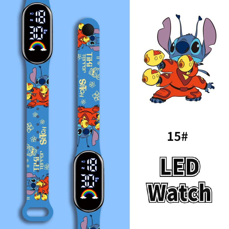 

Часы Детские с мультяшными героями Диснея, модные светодиодные, с браслетом для девочек, электронные цифровые водонепроницаемые