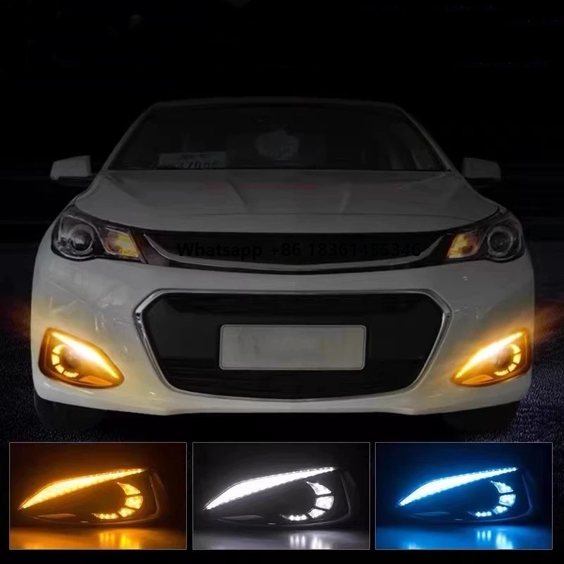 

for Malibu 2016 2017 2018 2019 Modified Front Bumper Light Car Fog Lamp LED Daytime Running Light