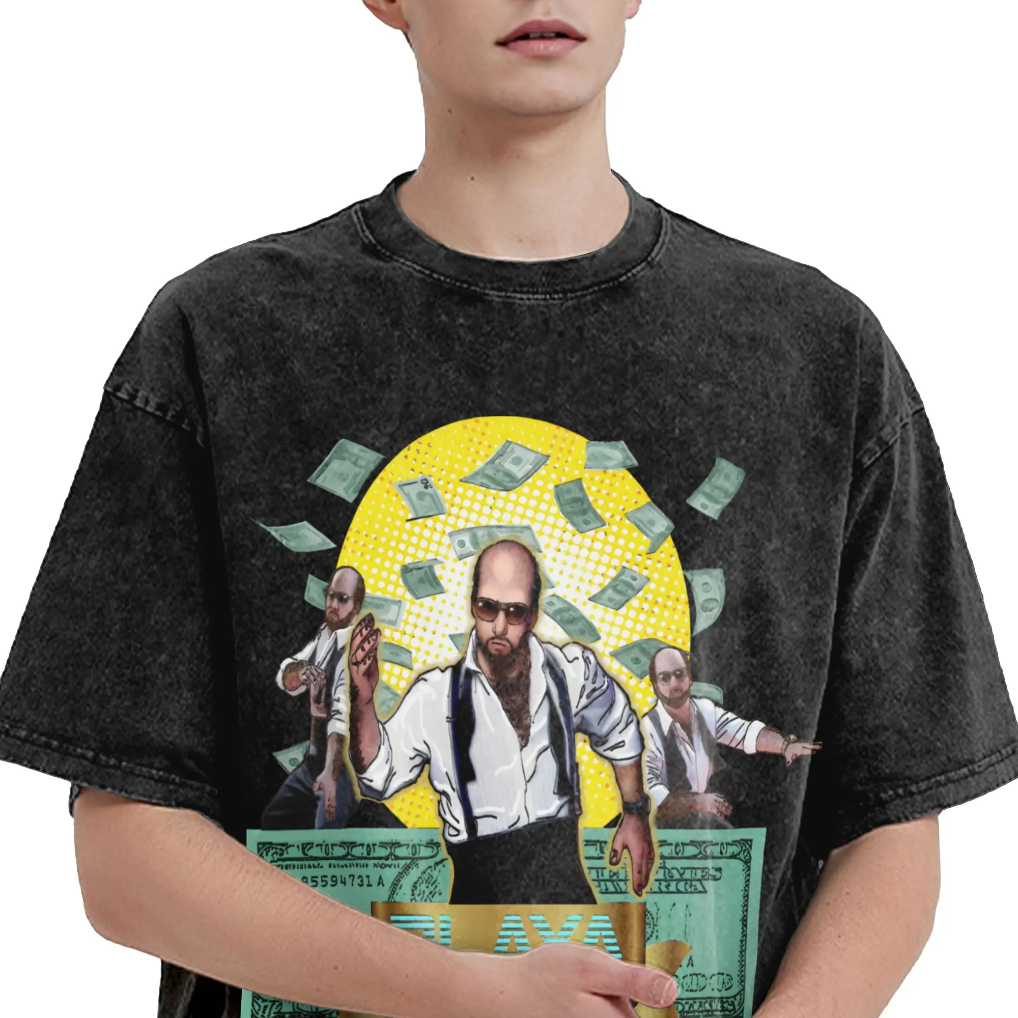 2026 Les Grossman Tropic Thunder Movie Washed Shirt Outfit Oversize T-Shirts  for Men Women Tee