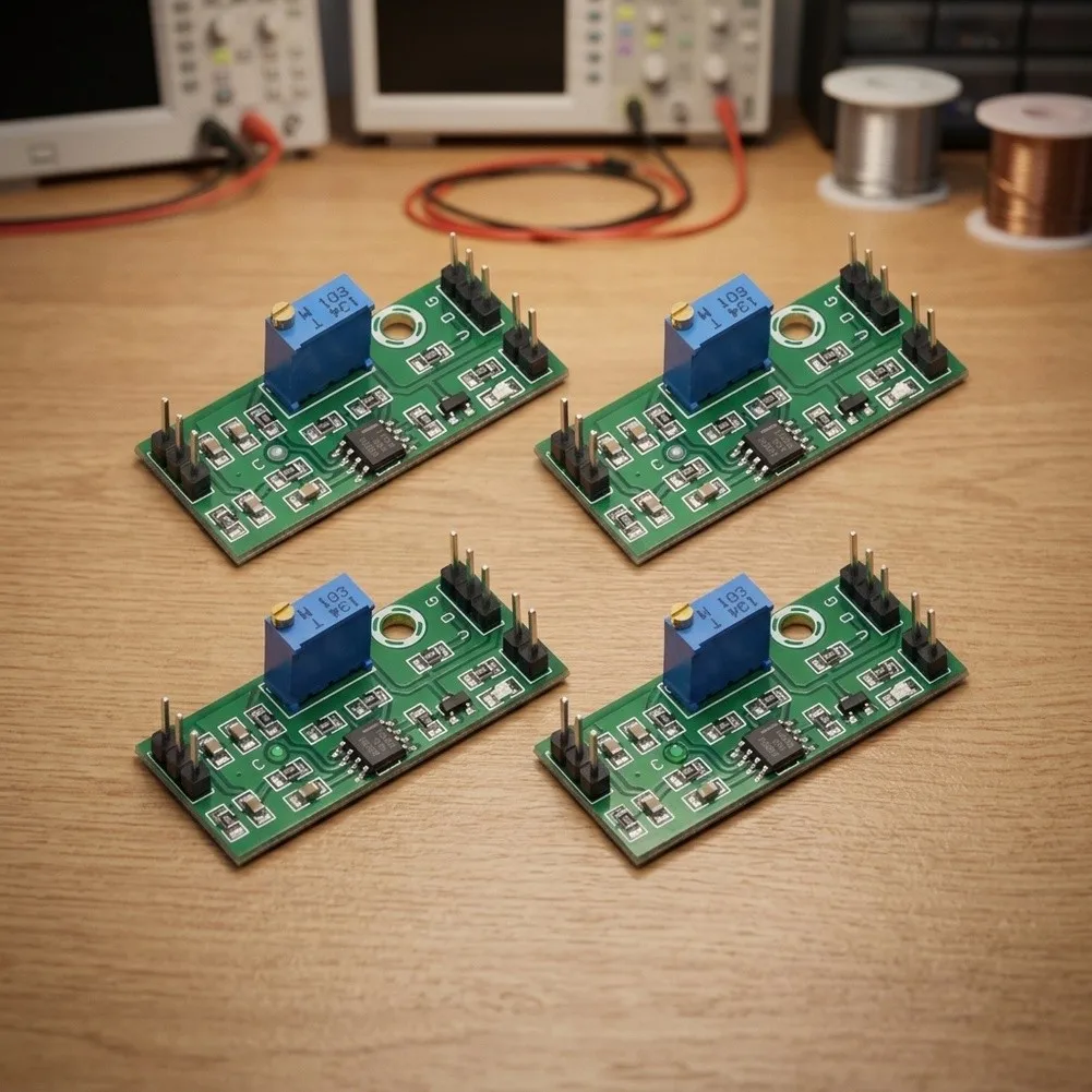 LM393 Waveform Shaping Comparator Module 4PCS Set for High Low Level Detection in Microcontroller Controlled Devices