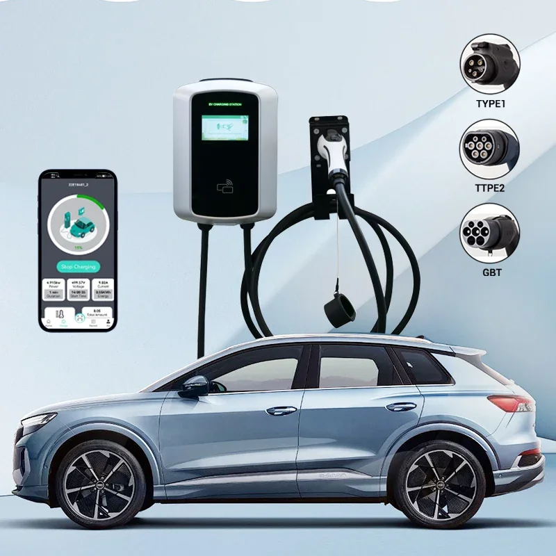 

7kw AC EV Charger Ocpp Portable Charging Stations Level 2 Electric Car Charging Solar Ev Station China Charging Stations