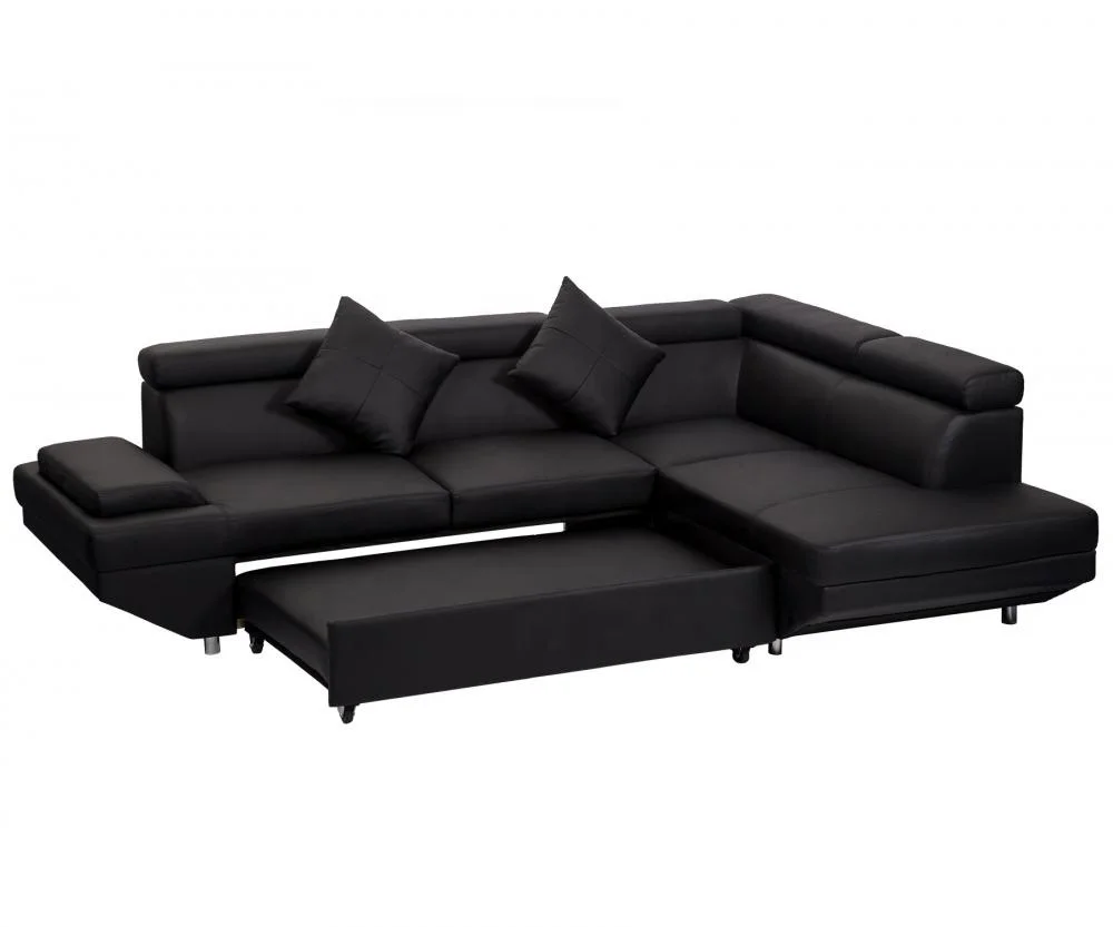 High-quality R-shaped American living room sofa extendable sofa bed