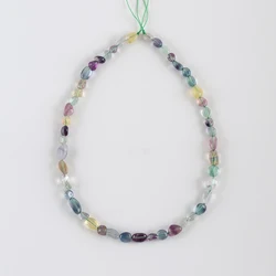 Natural Irregular Colourful Rainbow Fluorite Necklace Stone Beaded For Women Gift Mother's Day Gemstones Choker Jewelry 12x8x5mm