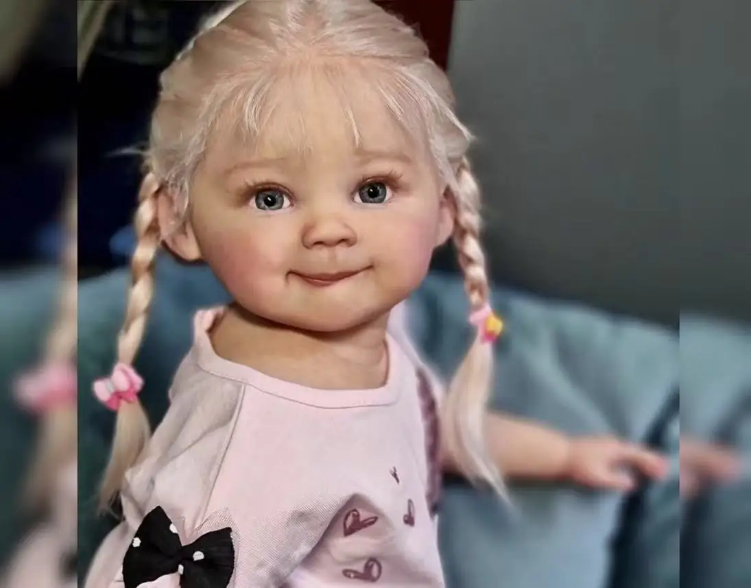 

Кукла-реборн St. Store LYRA, 28 дюймов, для девочек, с виниловой кожей, как новорожденный, с белыми волосами, красивая девочка, подарок на Рождество