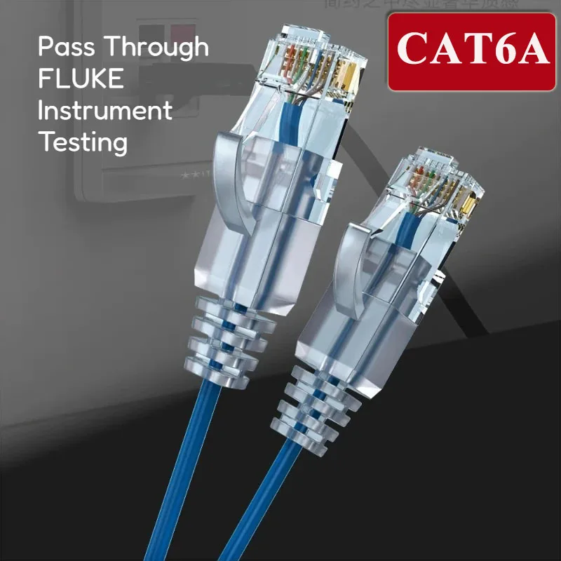 Ultra Fine CAT7 Ethernet Gigabit Broadband Connection Line CAT6A Network Cable Jumper Computer High Speed 8Pin Network Wire