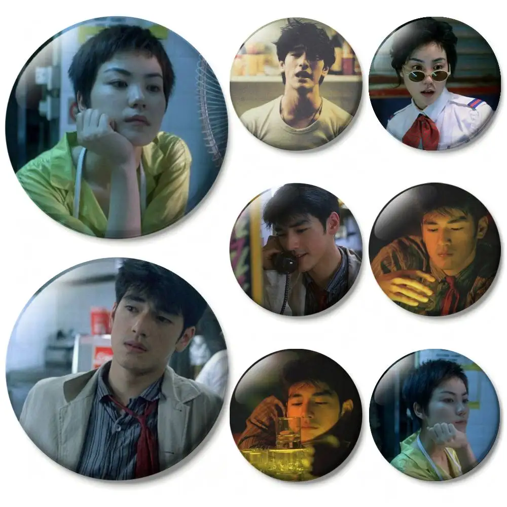 Movie C-Chungking E-Express Laser Badge Creative Pins Brooch for Bag Clothes Hat Decor Gifts Fans Collect