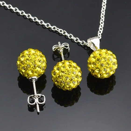 Adorabili orecchini pendenti con collana a catena ad ago in argento Sterling 925 per le donne Set di gioielli con decorazione in cristallo Set