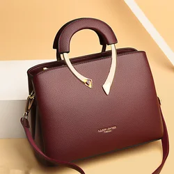 Genuine High Quality Leather Casual Tote Luxury Handbags Women Bags Designer Shoulder Crossbody Bags for Women 2024 Sac A Main