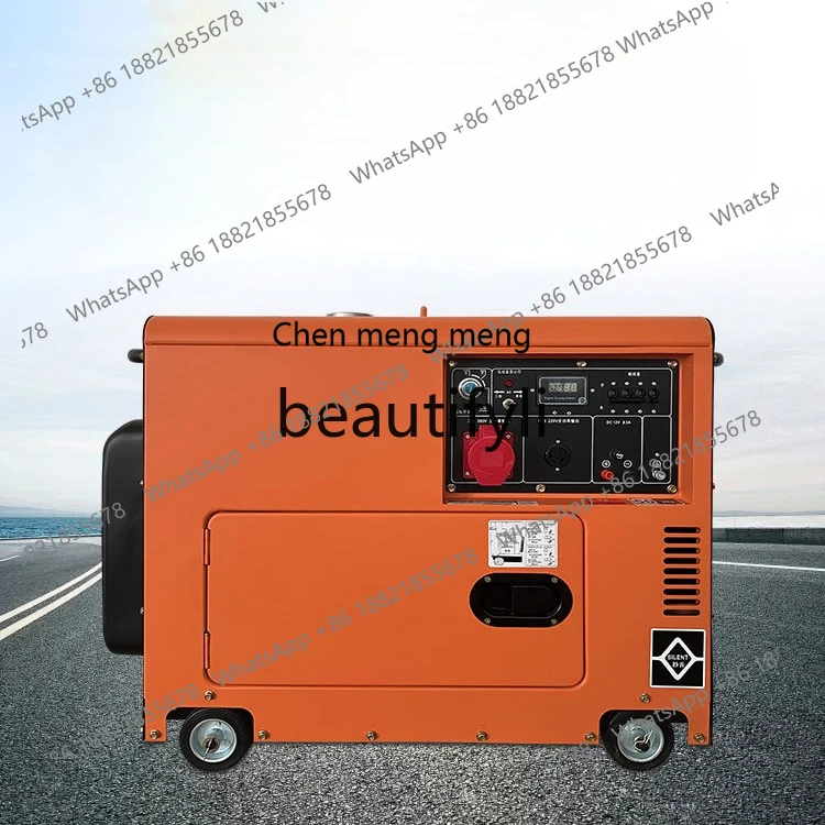 

Новое поступление, дизельный 3 кВт до 8 кВт, 230 В/400 В, электрический запуск, домашний уличный бесшумный мобильный генератор с воздушным охлаждением