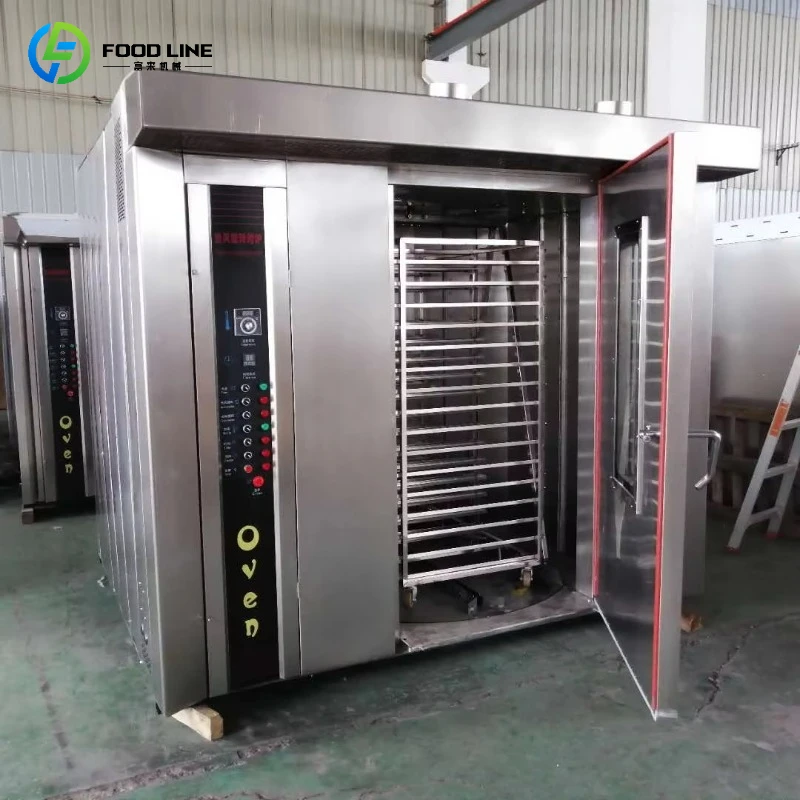 Hot Sale 16/32/64 Tray Commercial Gas Rotary Rack Oven New Industrial Steam Bakery Machine with For Bread Baking Customized