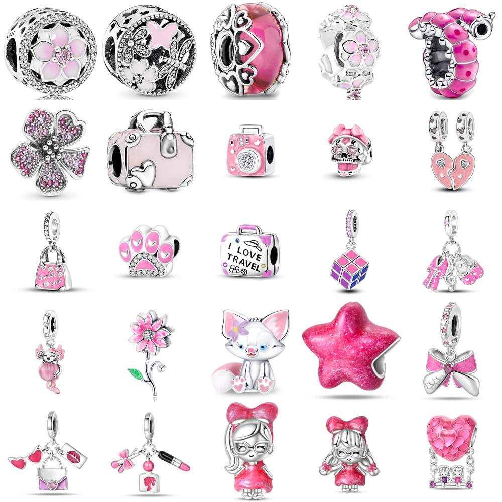 

Charms Silver 925 Colorful Hot Air Balloon Pendant Charm Beads Fits Original Bracelet Necklace Women Luxury DIY Jewelry Gifts