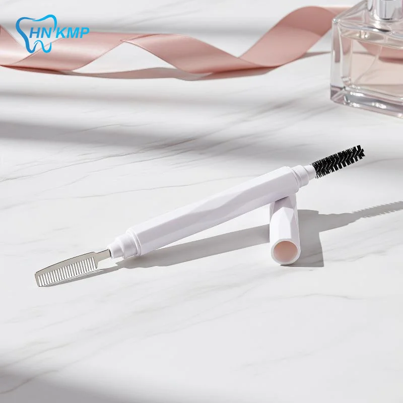 Dual Ended Eyebrow Brush With Brow Comb Stainless Steel Lash Roller Makeup Beauty Tool