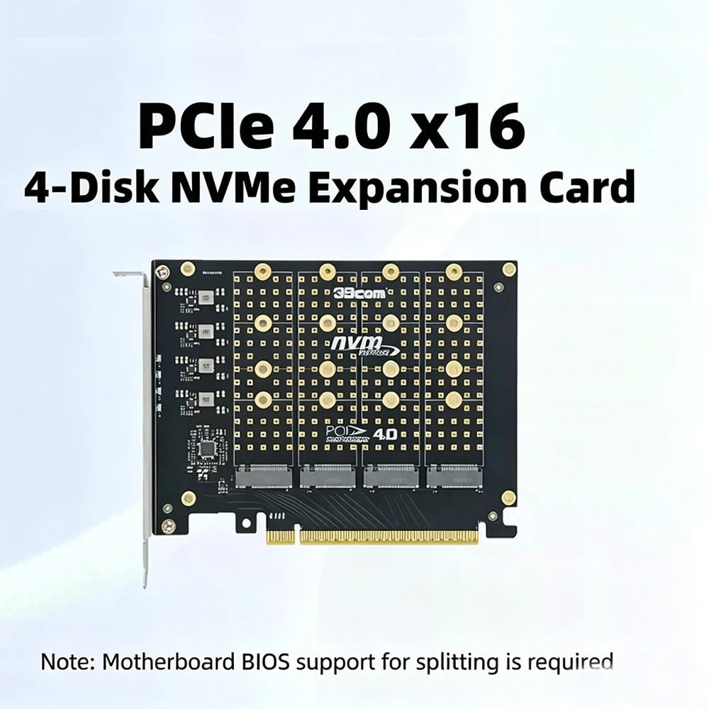 Placa Adaptadora PCIe 4.0 X16  - Quad M.2 Nvme Pcie Bifurcation Card avaliação e preço