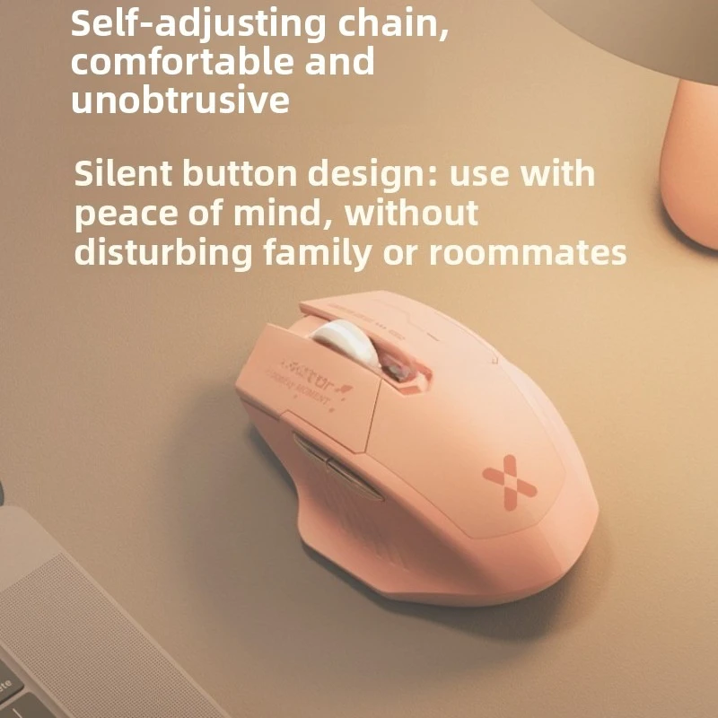 Bluetooth Wireless Mouse Girls Mute Charging Office Games E-sports Applicable Computer Tablet