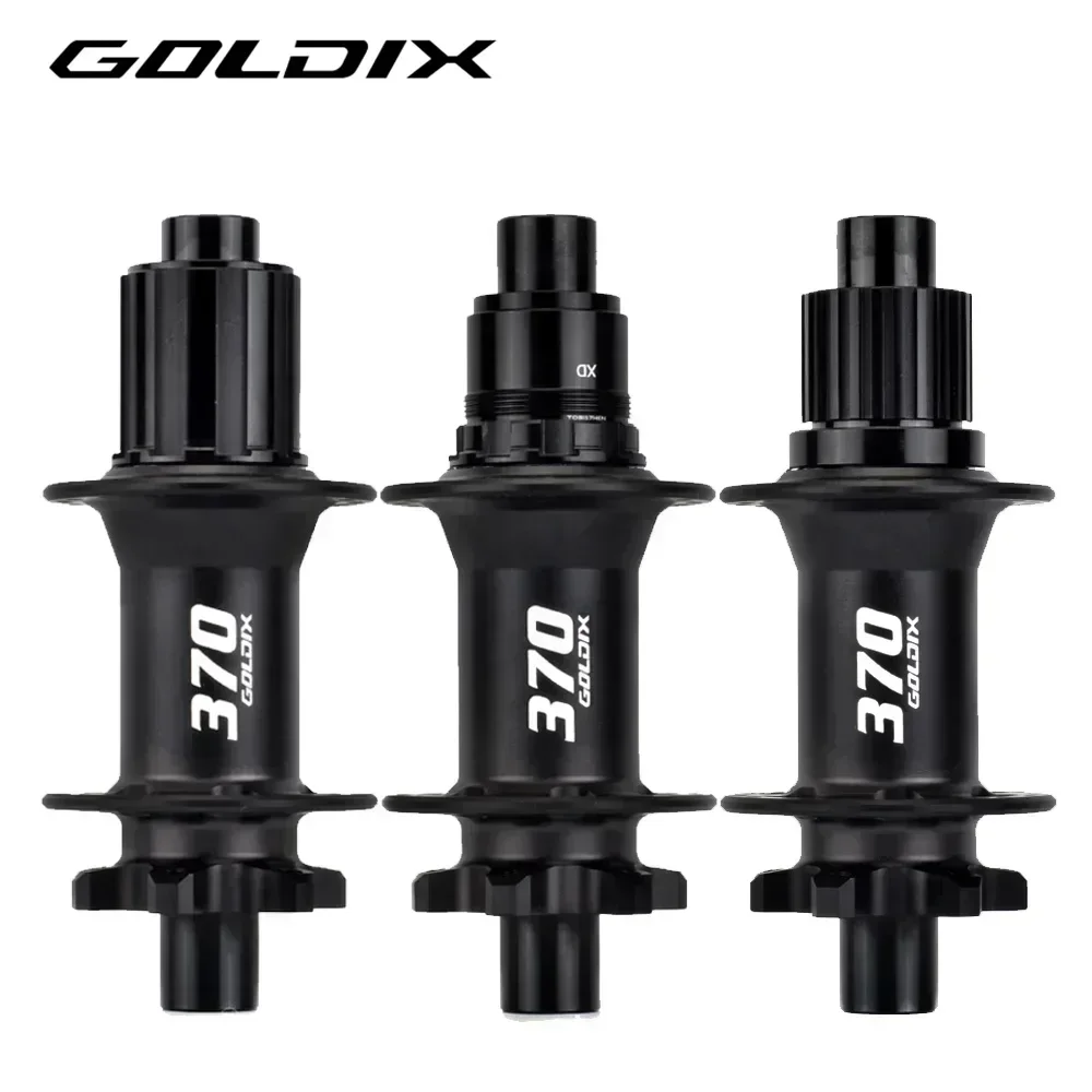 GOLDIX M370 36T Ratchet Bicycle Hubs 28Hole J-Bend Spoke 6-Bolt Disc Brake 4pcs Seal Bearing Mountain Bike Hub HG/MS/XD Hub Body