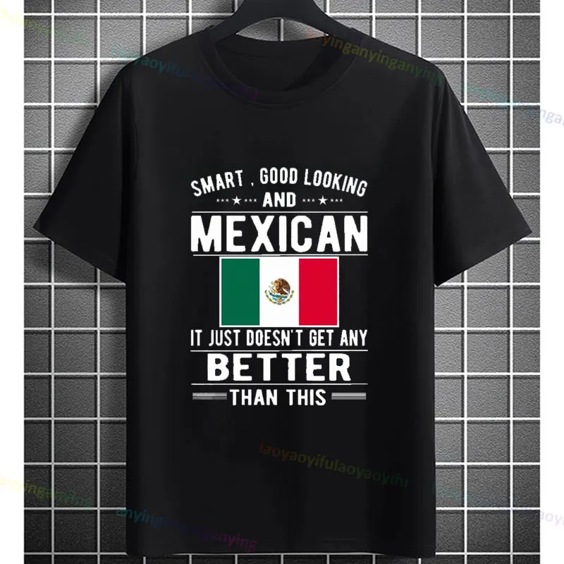 Mexico Flag Mexicano Unidos Por La Mexican Independence Day Printed T-shirt Casual Short Sleeve All Season Clothing