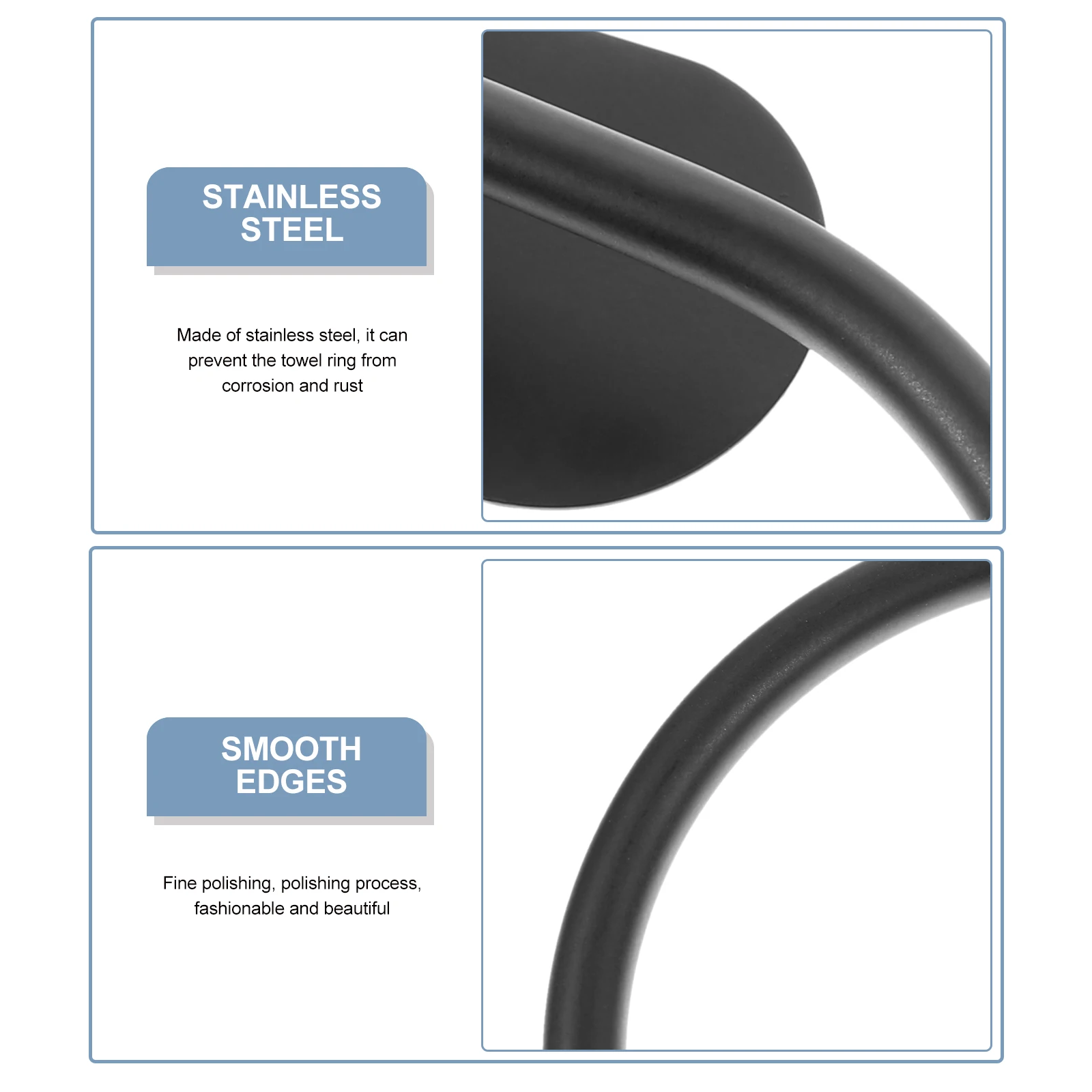 

Stainless Steel Ring Bathroom Round Holder Durable Wall Mounted Kitchen Hanger Household Bathroom Accessories Home