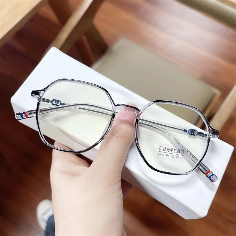 Polygon Shape Men\'s Glasses Frames New Fashion TR90 Material Eyeglass Frames for Women European American Woman Glass