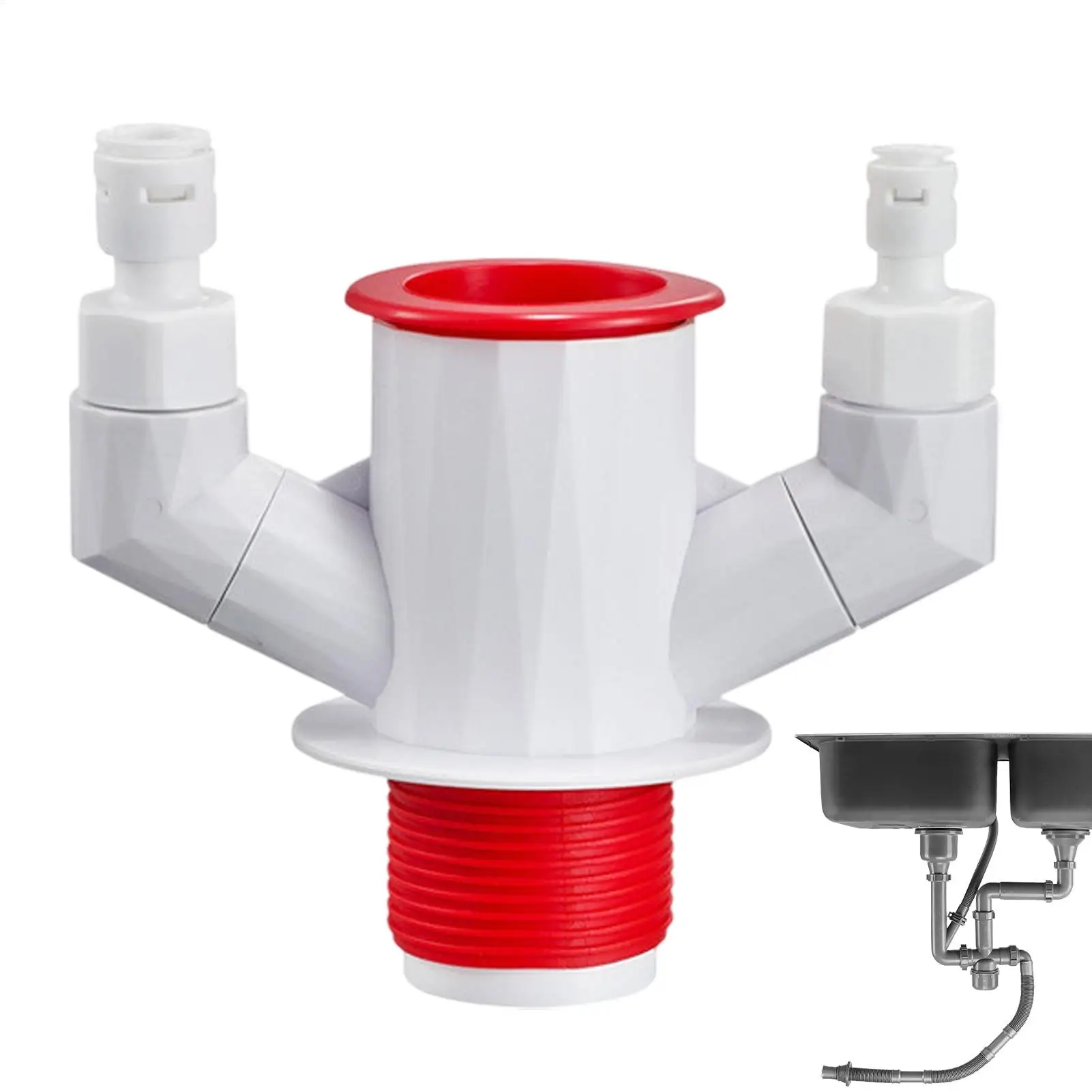 استنزاف الأنابيب موصل 3-Way متعددة الاستخدام اكسسوارات المطبخ تيز المشتركة لأصدقاء الأسرة داخلي الحمام بالوعة الحمام غسالة صحون #1