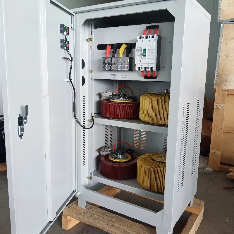 3 Phase Automatic AC Voltage Stabilizer 380V 50kVA 80kva 100kVA 120kva Three Phase Voltage Regulator For Laboratory Equipment
