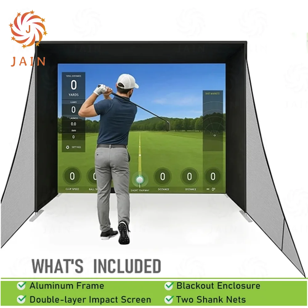 

Симулятор для тренировок по гольфу на открытом воздухе 10/12/14 футов, спортивный тренировочный комплекс для гольфа с защитной сеткой, настраиваемый под заказ