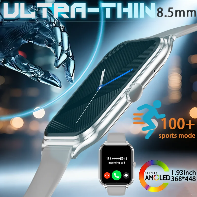 

2026 ultra-thin smartwatch, 1.93-inch AMOLEDhigh-definition display,wireless calling,fitness tracker,men'sandwomen'ssmartwatches