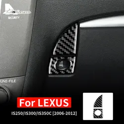 Real Soft Carbon Fiber For Lexus IS250 300 350C 2006 2007 2008 2009 2010 2011 2012 Glove Box Switch Sticker Button Accessories