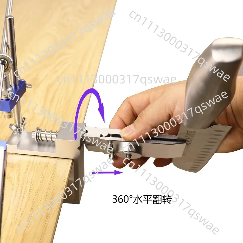 Fixed angle professional knife sharpening tool, turning horizontally, quickly clamping the knife sharpener