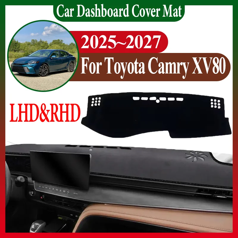 

Accessories For Toyota Camry XV80 9th Gen 2025~2027 Anti-Slip Car Center Console Dash Mat Sunshade Dashmat Dashboard Cover Mat