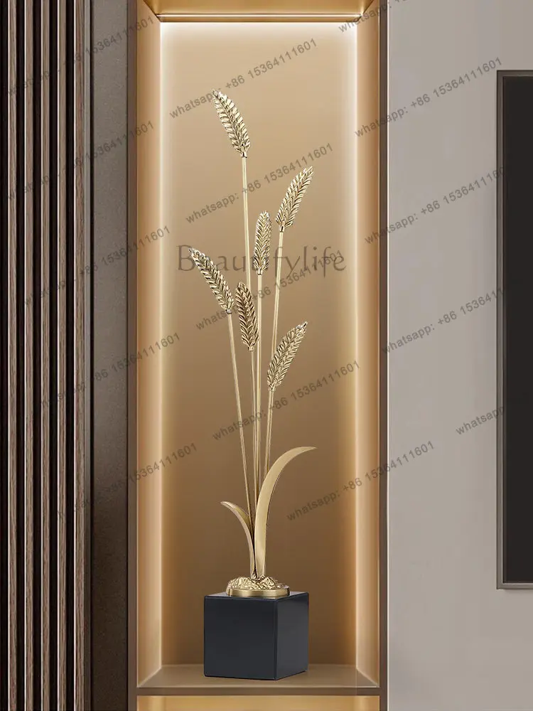 Harvest barley ornament brass living room home TV cabinet entrance light luxury high-end gifts