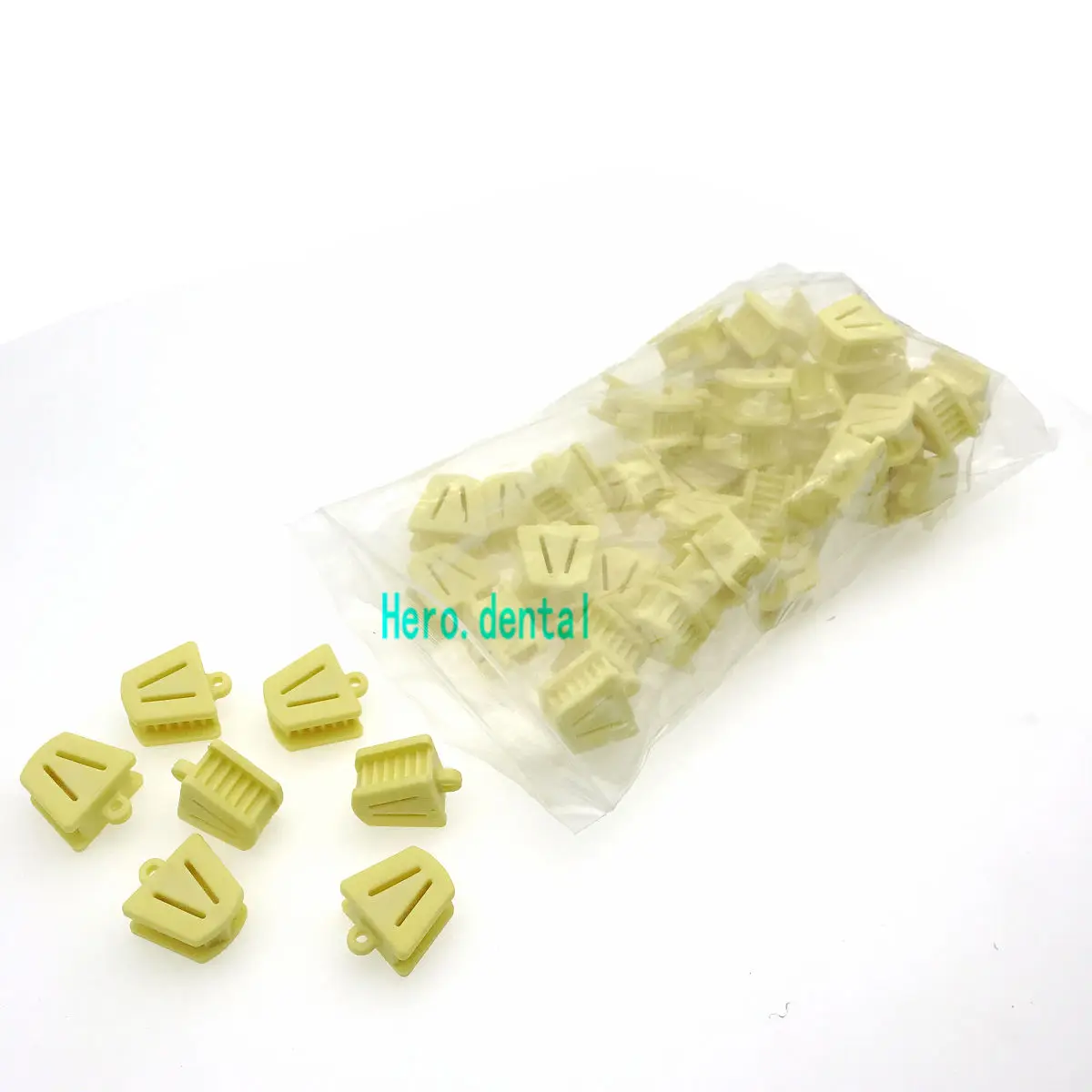 50Pc Dental Mouth Props Cushion Bite Blocks Tongue Piercing Silicone Small Latex