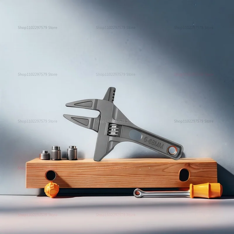 MINI ปรับห้องน้ําประแจปรับ Strong Clamping ขนาดใหญ่ปลายเปิดมัลติฟังก์ชั่อลูมิเนียม Spanner ห้องน้ําซ่อมเครื่องมือ