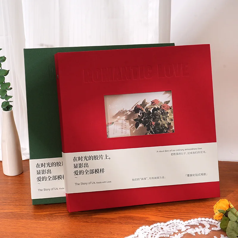 Romantic Album Loose-leaf Self-adhesive Laminated Album Large Capacity Family Photo Storage Album Commemorative Wedding Album