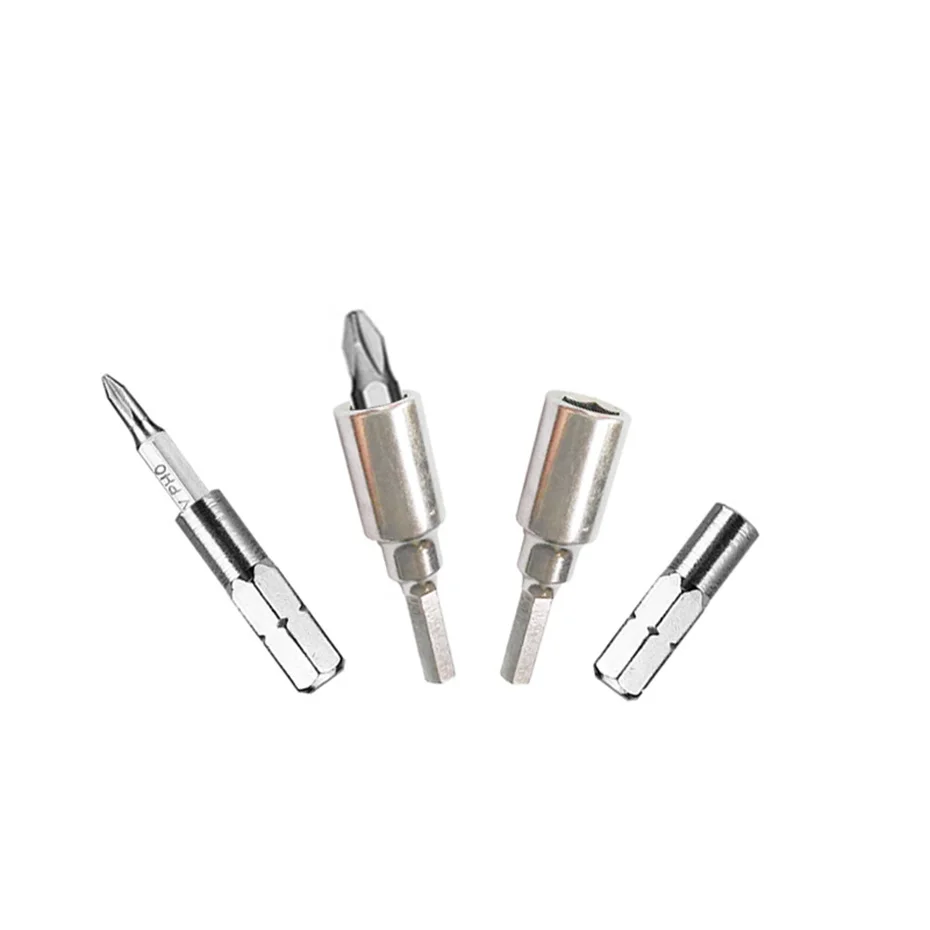 4mm Adapter 6.35mm 1/4" Precision Bits Set Screwdriver Repair Mobile Phone Camera Computer Holder Hex Shank