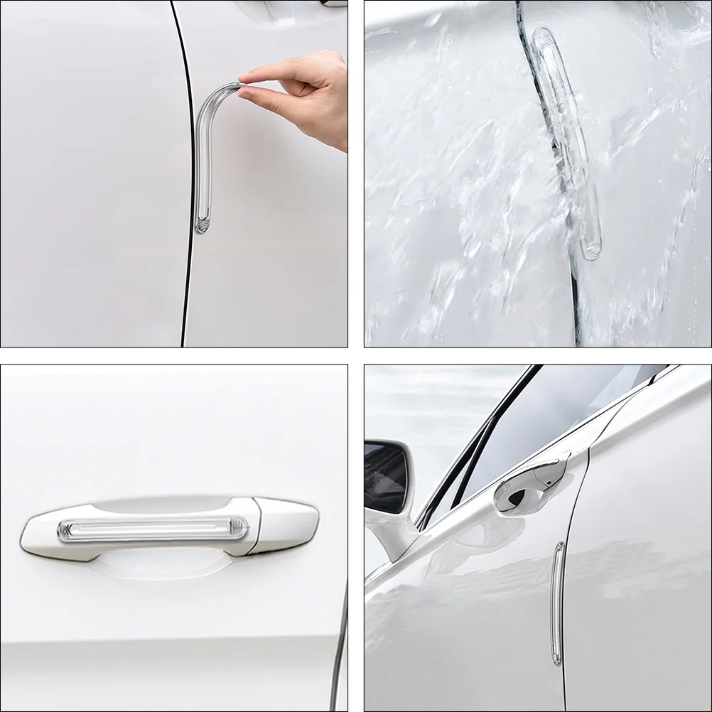 

4Pcs Car Door Protective Strip Side Door Bumper Guard Delicate Feel Comfortable Touch Wide Application Auto Accessories for Most