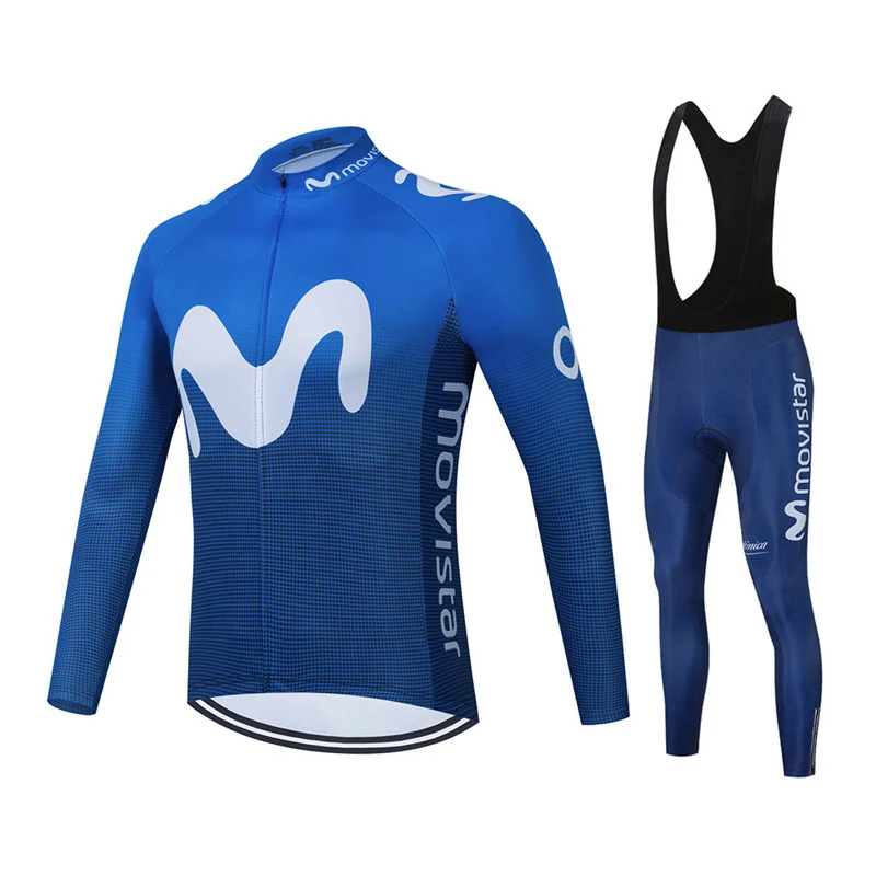 

Movistar Breathable Ropa Ciclismo Hombre 2026 Team Triathlon Cycling Jersey Set MTB Long Sleeve Bicycle Bib Pants Set Bike Wear