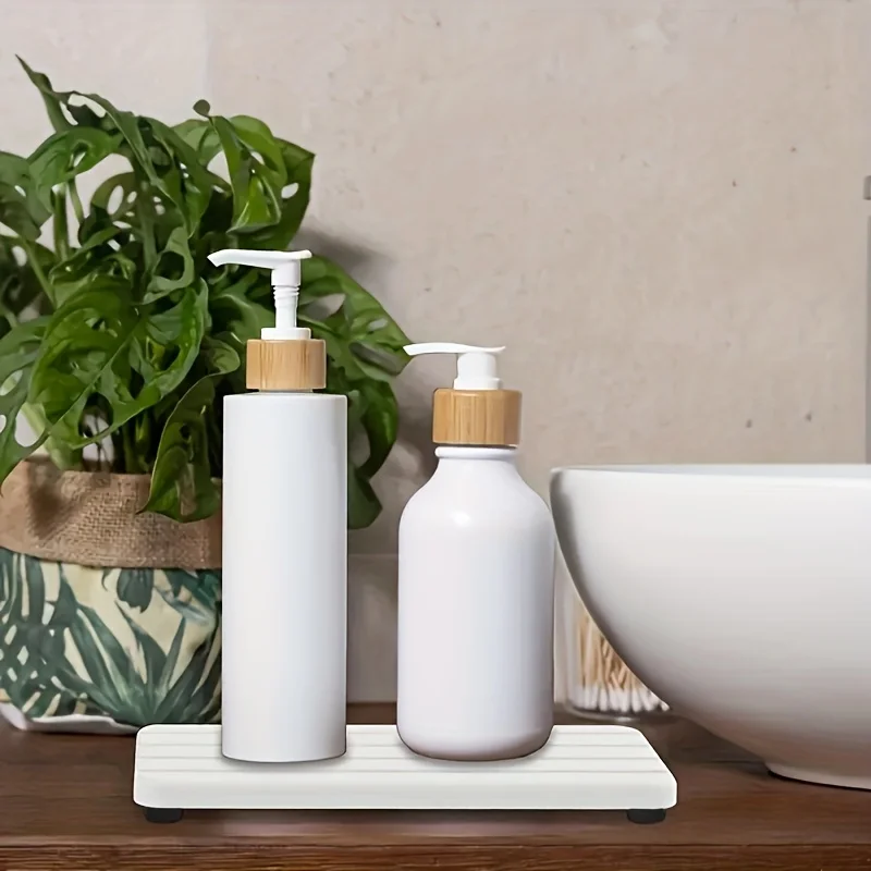 1PC Thirsty Absorbent Stone Tray Diatomite Coasters with Grooved Design for Soap Dish, Plants, Toiletries Keep Your Bathroom Dry