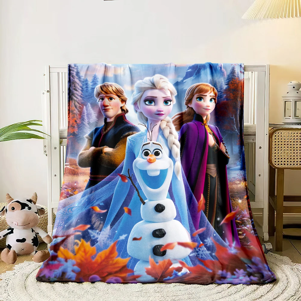 1 PC Disney Disney Elsa blanket - Lightweight Flannel Throw for sofas, travel, camping, living rooms, offices,  chairs,beds.