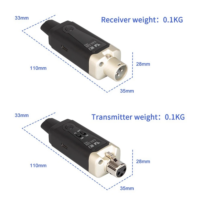 Imagem -04 - Sistema de Microfone sem Fio Uhf Transmissor e Receptor Xlr Microfone Dinâmico Audio Mixer pa System Fácil Instalação