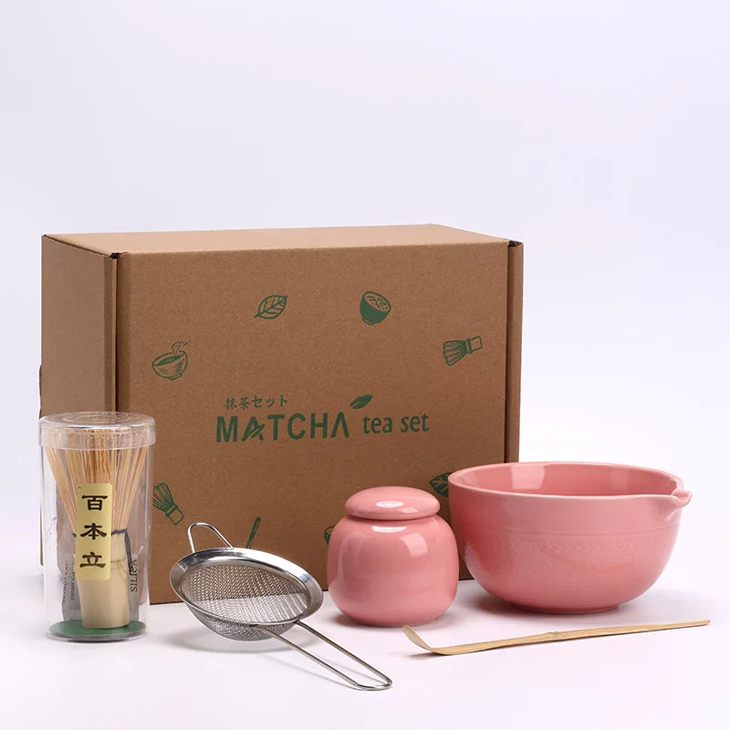 9pcs New Matcha Set Ceramic Bowl Whisk Tea Preparation Tools Set Complete Matcha Tea Set for Tea Lovers Tea-Making Tools