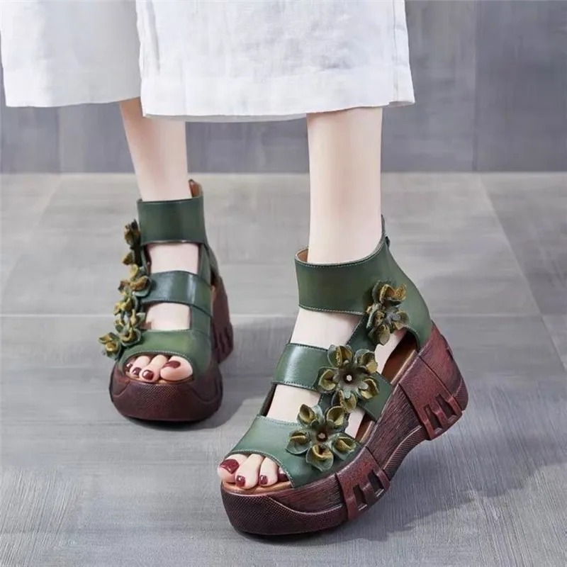 

Chaussure Femme Brand New Ladies Platform Gladiator Sandals Fashion Wedges High Heels Summer Women's Sandals Party Shoes Woman