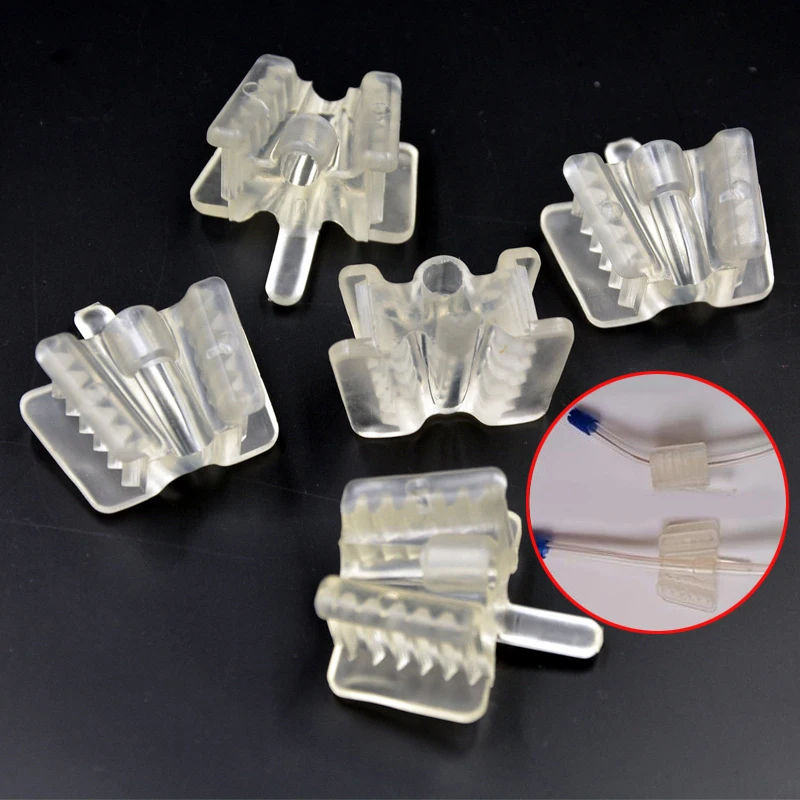 5pcs/bag Dental Silicone Mouth Opener Prop Support Holding Saliva Ejector Suction Tip Occlusal Pad Retractor Dentistry Equipment